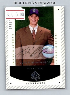 2002-03 SP Authentic Autograph #159 Curtis Borchardt RC 0358/1500