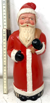 Weihnachtsmann DDR Weihnachtsdekoration Kunststoff Plastik 30cm /P11.9/6