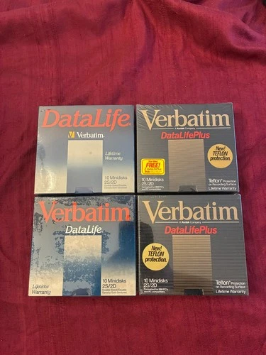 Verbatim DataLife and DataLife Plus 5-1/4" Floppy Disks, FACTORY SEALED