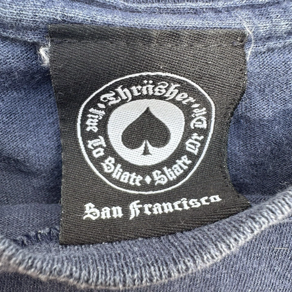 Thrasher Magazine Flame Logo Tee Black Med Skate Streetwear - image 2 of 3