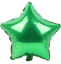 NEW 10Pcs Green Metallic 18in Star Shaped Foil Balloons Party Birthday Shower