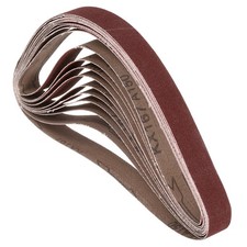 10 Pcs Sanding Belts 1-1/8 x 21 Inch 150 Grit Aluminum Oxide Abrasive Sandpaper