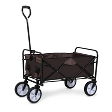 Rolling Collapsible Garden Cart Camping Wagon, with 360 Degree Swivel Wheels ...