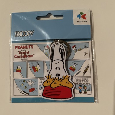 Snoopy & Woodstock Dog Bowl Keychain iPASS Card for Taiwan Transportation - NEW
