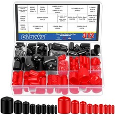 Endkappen Set 312 St&uuml;ck Vinyl Gummi schwarz, ID 2/3/4,5/6/7/8/9,5/12/20 mm