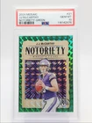 J.J. MCCARTHY 2024 MOSAIC NOTORIETY ROOKIE GREEN PRIZM RC PSA 10 Q0004
