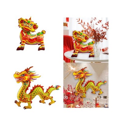 Chinesischer Neujahrsballon Glück Tier Figuren Cartoon Glück Viel Glück Aluminium