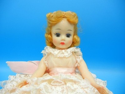 Vintage 1970's Madame Alexander Doll 9'' Portrette *MELINDA* Pink Ruffle Dress