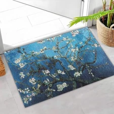  Colorful Door Mat 23.6" x 35.4" Waterproof and Stain 23.6"x35.4" Plum Blossom