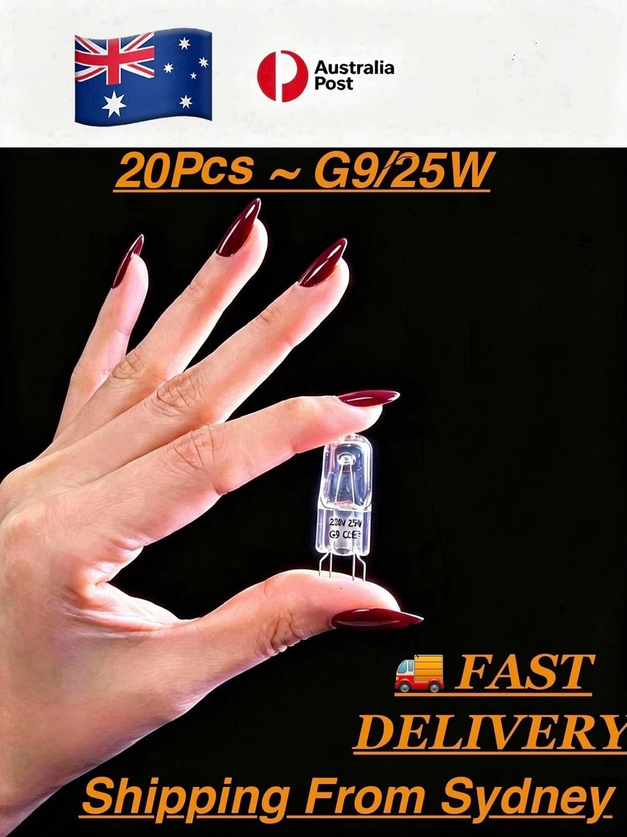 20 x G9 Halogen Lamp Dimmable 25W Soft Warm White, 230V, Bi-Pin, Oven, Microwave