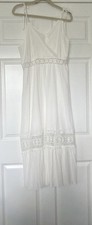 SHEIN White Lace Contrast Maxi Dress Size XL