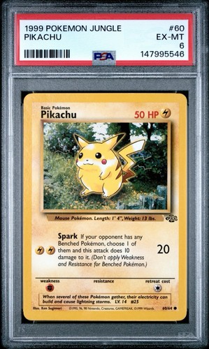 Pikachu (Unlimited) graded PSA 6 for sale on eBay