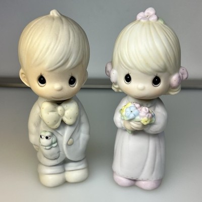Precious Moments Bridesmaid And Best Man 1983 Mint Condition No Box