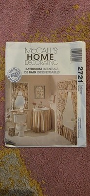 McCall's 2721 Home Decorating Sewing Pattern Bathroom Essentials UNCUT
