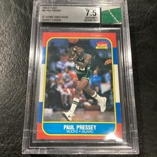 1/1 1986-87 Fleer Paul Pressey #88 Game Used Shoe BGS 7.5 NM+ Low Pop Card Bucks