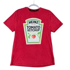 Heinz Tomato Ketchup Red Graphic T Shirt Women's XL Short Sleeve Casual