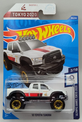 HOT WHEELS 2020 TOKYO Olympic Games Series '10 TOYOTA TUNDRA-White-Great Card
