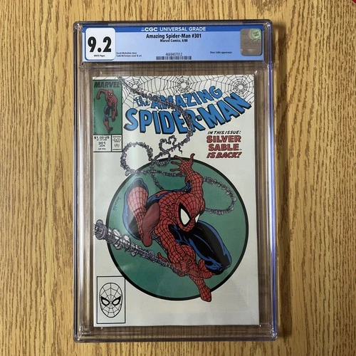 Amazing Spider-Man #301 CGC 9.2 WHITE Pages Iconic cover art by Todd McFarlane