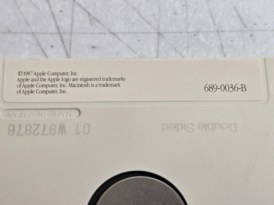 Vintage Macintosh Apple Scanner Disk V1.0.2 Double Sided 1987 Apple Desktop Pub - Image 3 of 3