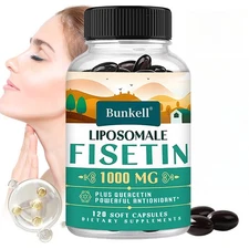Liposomale Fisetin Boosts Stamina Promotes Healthy Energy Levels 30-120 Capsules