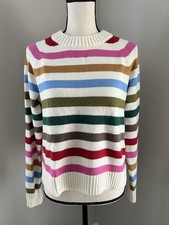 GAP Crewneck Happy Striped Sweater Size Medium EUC