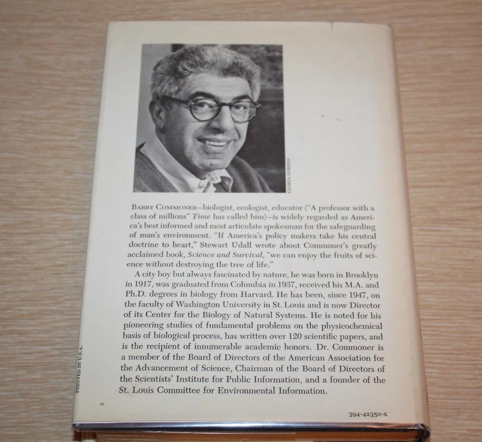 The Closing Circle Nature, Man & Technology Commoner, Barry 1971 FIRST EDITION  - Image 2 of 4
