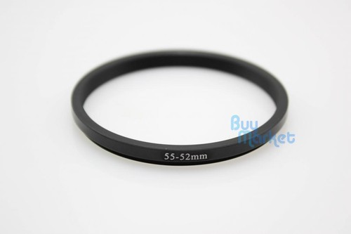 Step Down Rings 55mm to 52mm Metal Lens Filter Adapter Ring for All Brands, UV, ND