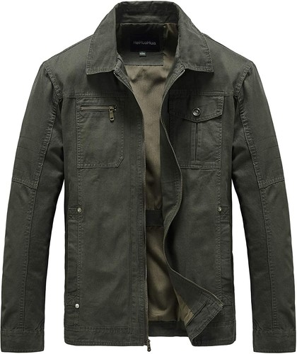 Heihuohua Men's Casual Military Jacket 