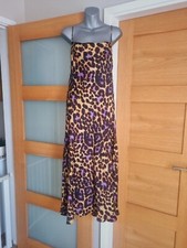 ZARA SATIN EFFECT MISI LEOPARD PRINT DRESS Size S
