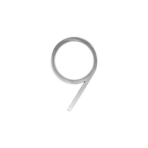 Hillman 844709 5in. #9 Distinctions Floating Mount House Number, Brushed Nickel