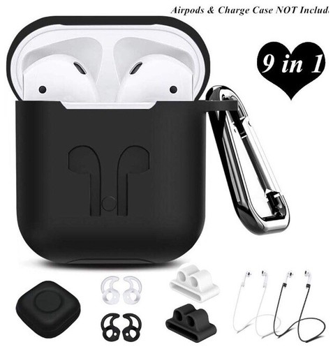 Fashion 9 In 1 Airpod 1&2 Case & Accessories - Black - Picture 9 of 9