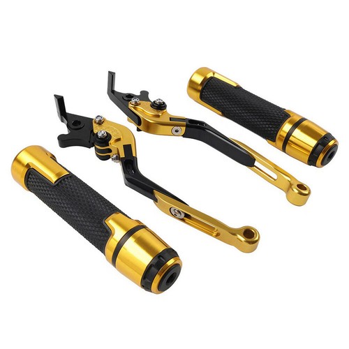 Folding Extendable Brake Clutch Lever Handlebar Grip Kit For Kawasaki ZX6/636R - Bild 7 von 10
