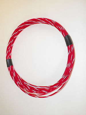 AUTOMOTIVE  WIRE 18 GAUGE HIGH TEMP GXL 25FEET RED/WHITE MOTORCYCLE CAR TRUCK