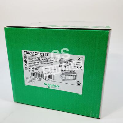 NEW SCHNEIDER TM241CEC24T MODICON M241, 24 IO, TRANSISTOR, PNP, ETHERNET, CAN MA