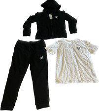River Island Sweatsuit Boys Size 7-8 Black Three Piece