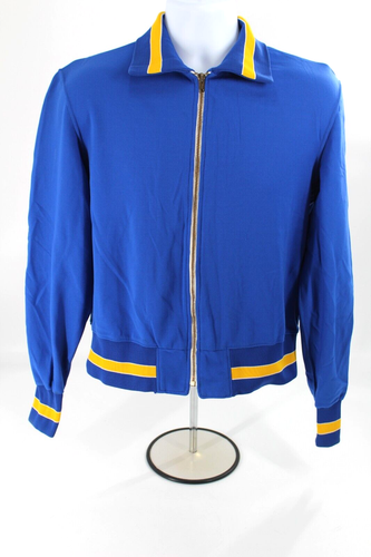 VTG UC Santa Barbara UCSB Jacket Blue Yellow Small Goodman & Sons - Game Worn - Picture 2 of 9