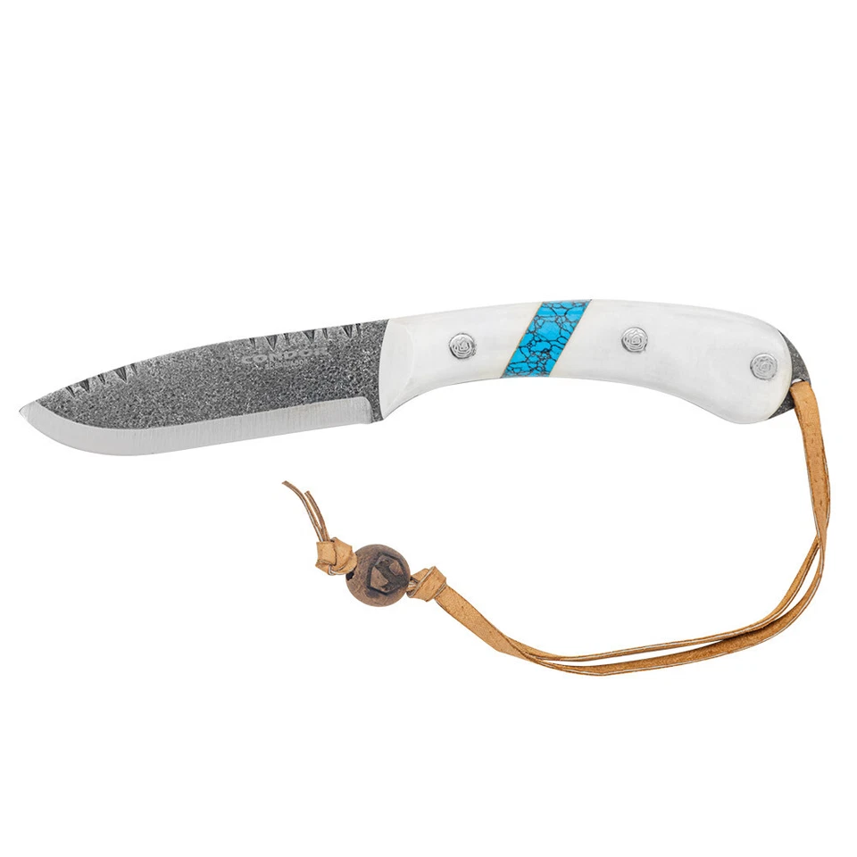 Herramienta y cuchillo Condor Blue River cuchillo CTK2825-4.3MHC blanco Micarta con funda Foto 2 de 3