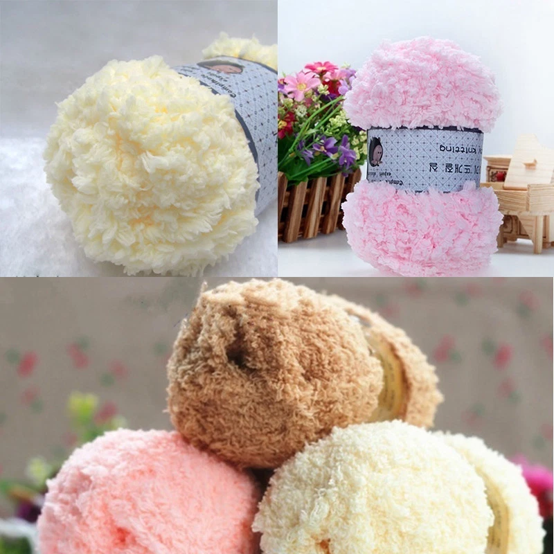 1Roll Soft Fluffy Knitted Woven Kids Baby Knitting Wool Snuggly Yarn Sweater- - Image 2 of 4