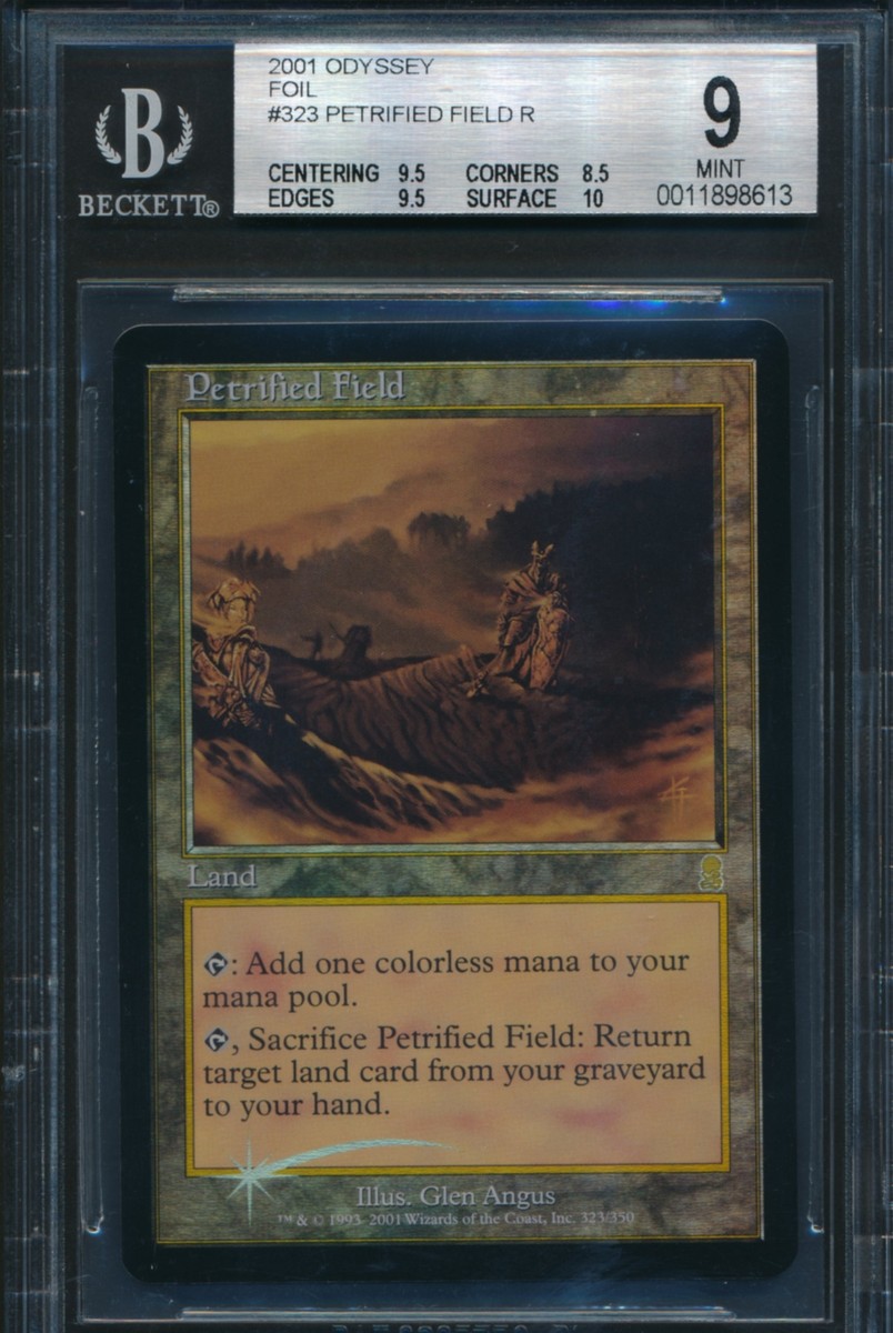MTG【石化した原野/Petrified Field】foil ODY Odyssey Petrified Field BGS 9 Graded Magic MTG FOIL (8613