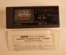 Vintage ARION HU-8400 Quartz MICON Chromatic Guitar Tuner w/ Instructions TESTED