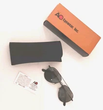 American Optical GENERAL Sunglasses 52mm Black With Black Frame Rare