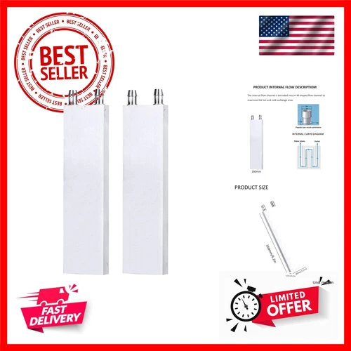 Aluminum Water Cooling Block,Liquid Cold Water Plate Heat Sink Water-Cooled E...