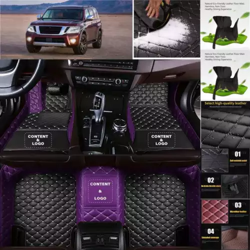 For Nissan Rogue Car Floor Mats Luxury Custom Carpets Cargo Liners Waterproof - Picture 16 of 34
