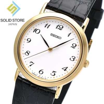 SEIKO SELECTION SCDP030 SPIRIT Analog Quartz Watch Black Leather