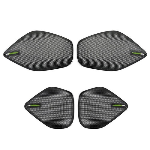 Black Steel Inner Door Speaker Audio Cover Trim 4X For Cadillac CT5 2020-2023 - Picture 6 of 6