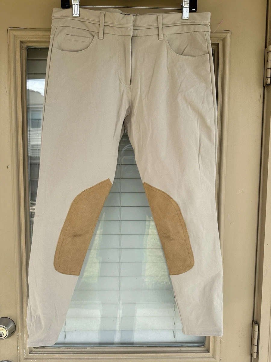 Pantalon D'équitation Femme Le Fash – Beige/marron Patch Genou – Taille 32R – Suisse