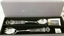 NIB WATERFORD CRYSTAL SALAD SERVER SET 