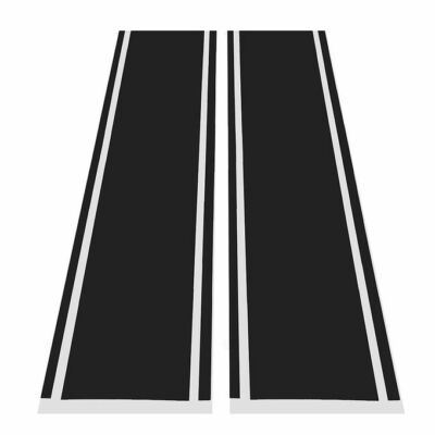 Oracal 4-Piece Hood Racing Rally Stripes Decal Kit – Black Vinyl, 10" X 60" & 10" X 50" Strips, Custom Fit