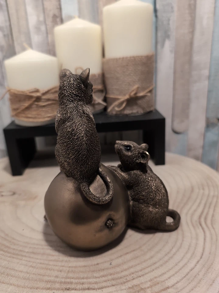 Reflections Bronzed Mice With Apple By Leonardo 16cm Tall - Image 4 of 4