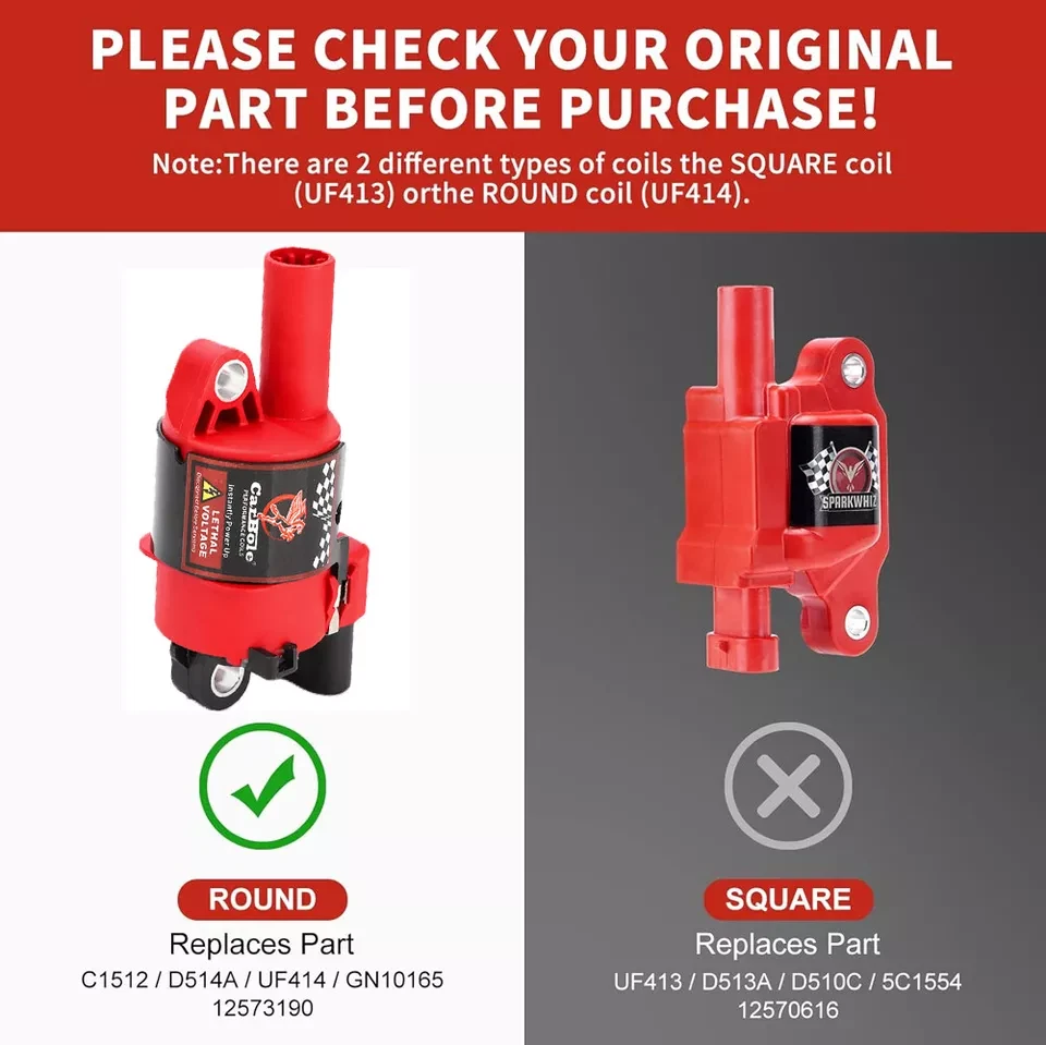 Paquete de 8 bobinas de encendido y bujías + cables aptos para GMC Chevy Silverado 1500 Tahoe 5,3 L Foto 3 de 4